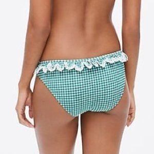 J.Crew gingham scalloped french bikini BOTTOM 2020